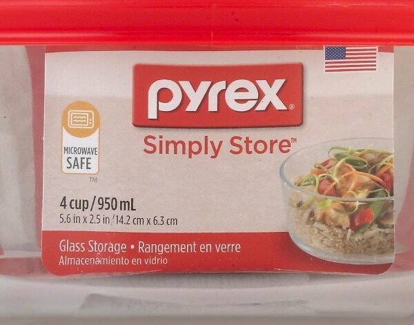 Pyrex® Covered Round Storage Dish - Clear/Red
