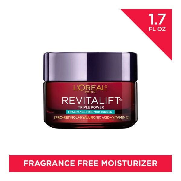 L'Oreal Paris Revitalift Triple Power Face Moisturizer Fragrance-Free