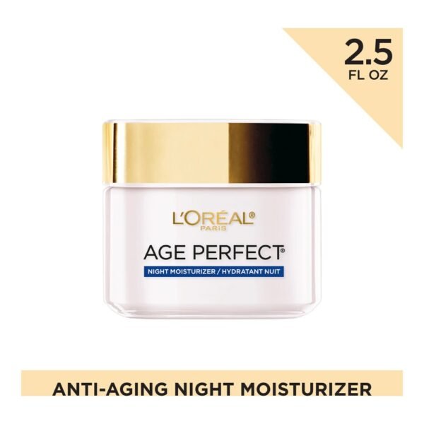 L'Oreal Paris Age Perfect Night Face Moisturizer with Collagen Peptides + Niacinamide