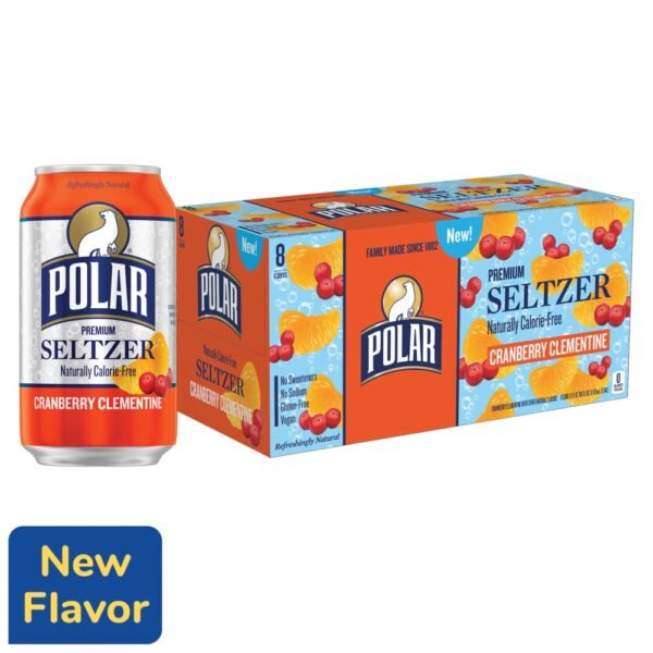 Polar Cranberry Clementine Flavored Seltzer Water Cans