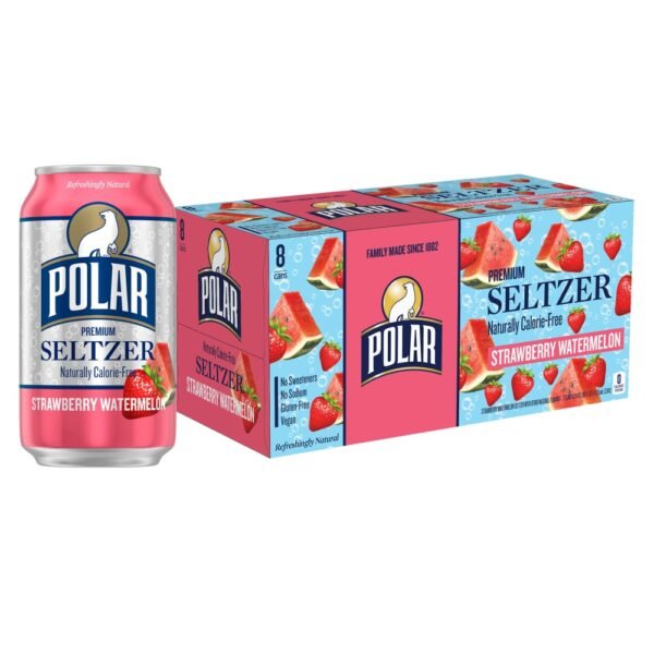 Polar Strawberry Watermelon Flavored Seltzer Water Cans