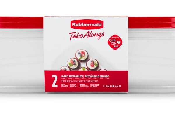 Rubbermaid® TakeAlongs® Rectangular Food Storage Containers - Ruby