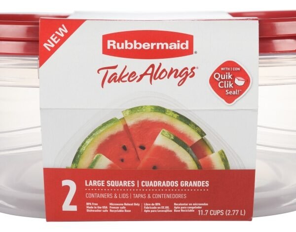 Rubbermaid® TakeAlongs® Square BPA-Free Plastic Snap Seal Food Storage Container - 2 pack