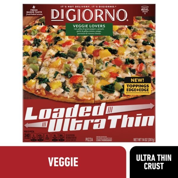 DiGiorno Loaded Ultra Thin Crust Veggie Lovers Pizza