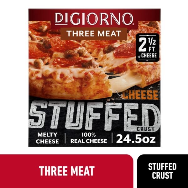 DIGIORNO Frozen Pizza - Three Meat Pizza - Frozen Stuffed Crust Pizza