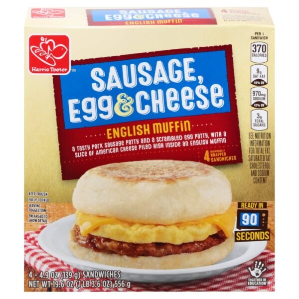 Harris Teeter™ Sausage Egg & Cheese English Muffin Sandwiches