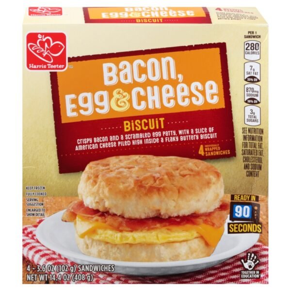 Harris Teeter™ Bacon Egg & Cheese Biscuit Sandwiches