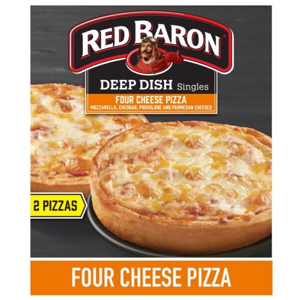 Red Baron Four Cheese Deep Dish Personal Frozen Pizza