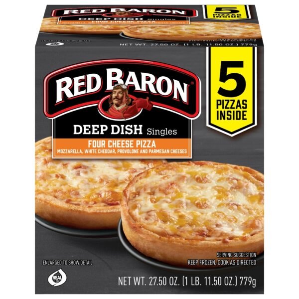 Red Baron® Frozen Four Cheese Pizza Deep Dish Singles