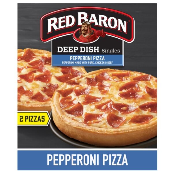 Red Baron Pepperoni Deep Dish Personal Frozen Pizza