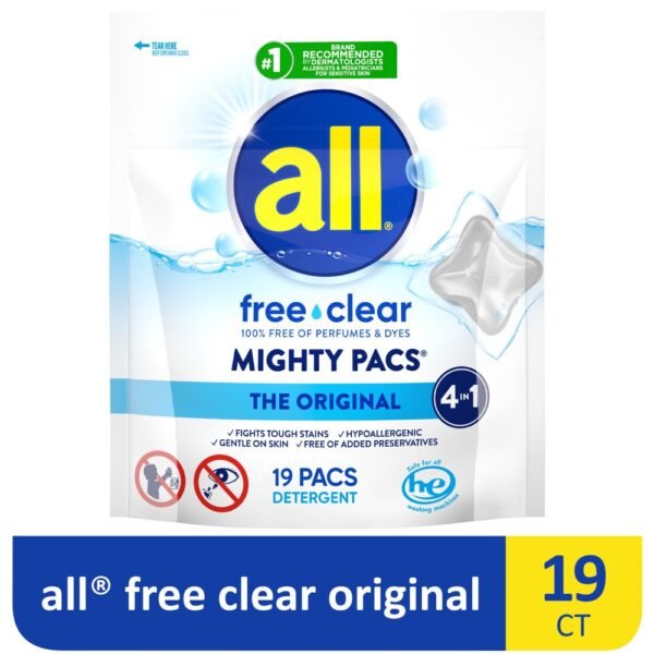 All® Free Clear Original Unscented Mighty Pacs® Laundry Detergent