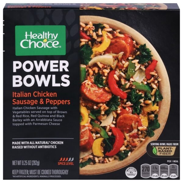 Healthy Choice Power Bowls Italian Chicken Sausage & Peppers Meal - 9.25 Ounce Frozen Meal