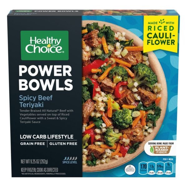 Healthy Choice Power Bowls Spicy Beef Teriyaki With Riced Cauliflower Frozen Meal