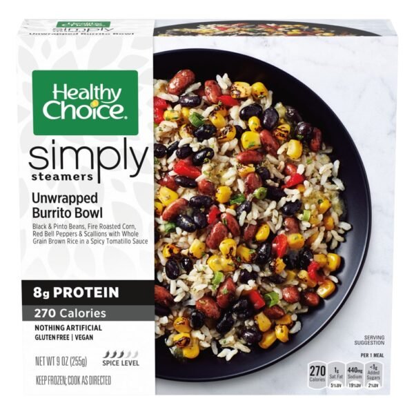 Healthy Choice Simply Steamers Unwrapped Burrito Bowl Frozen Meal