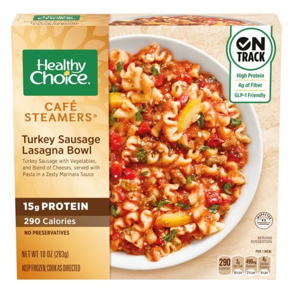 Healthy Choice Café Steamers Turkey Sausage Lasagna Bowl Frozen Meal