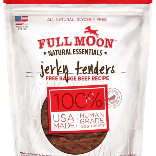 Full Moon® All Natural Human Grade Dog Treats, Essential Beef Jerky Tenders