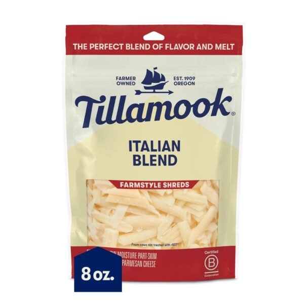 Tillamook® Italian Blend Shredded Cheese Farmstyle