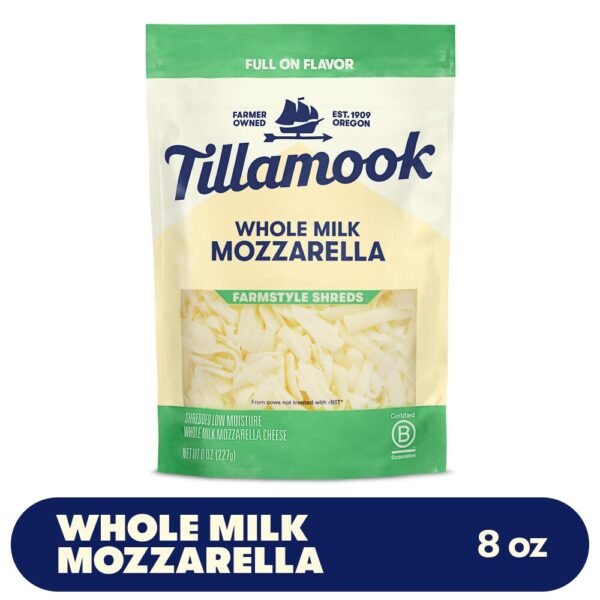 Tillamook Farmstyle Whole Milk Mozzarella Shredded Cheese