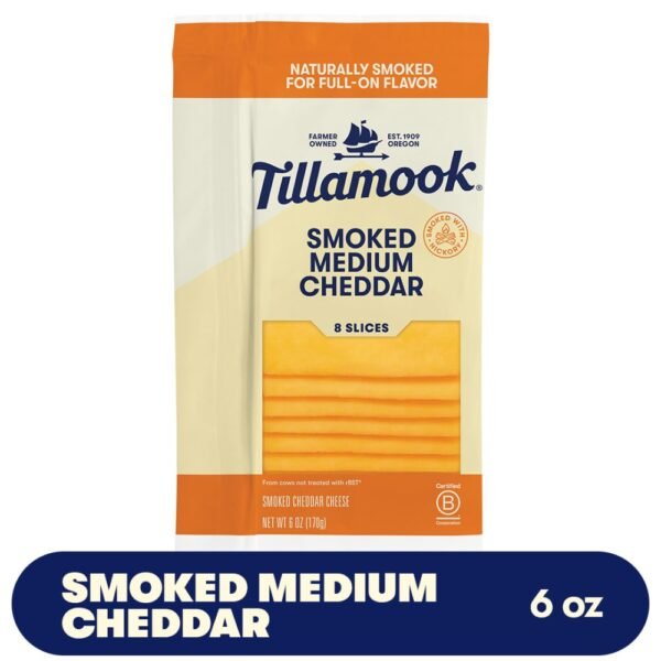 Tillamook Smoked Medium Cheddar Sliced Cheese