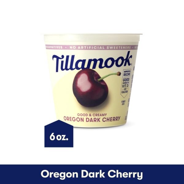 Tillamook Oregon Dark Cherry Low Fat Yogurt Cup