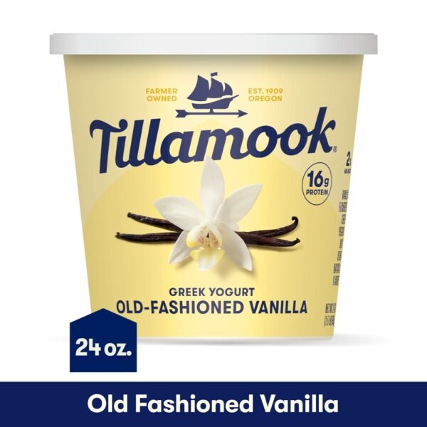 Tillamook Old Fashioned Vanilla Greek Yogurt Tub