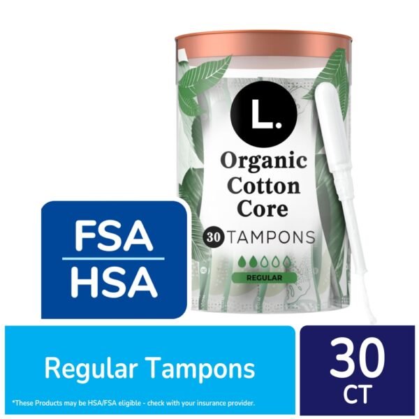 L. Organic Cotton Core Tampons Regular Absorbency