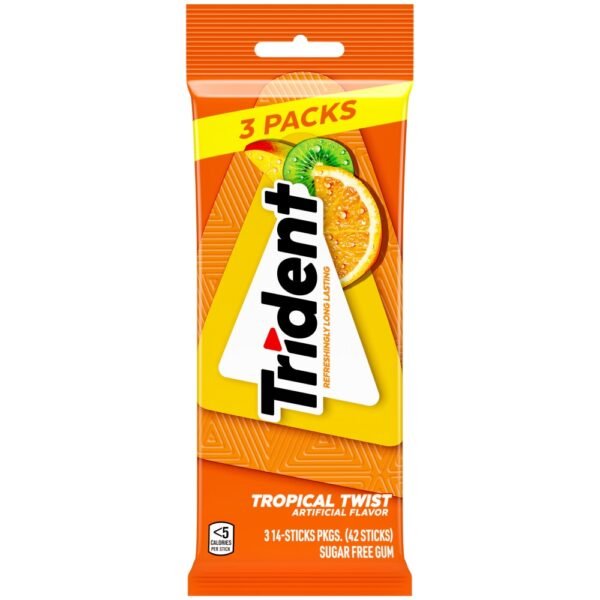 Trident Tropical Twist Sugar Free Gum Multipack