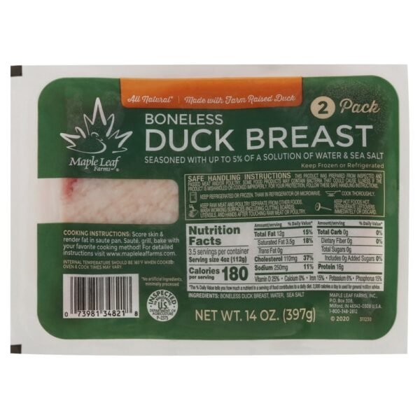Maple Leaf Farms All Natural Boneless Fresh Duck Breast