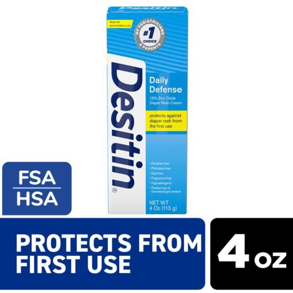 Desitin Daily Defense Baby Diaper Rash Cream With 13% Zinc Oxide