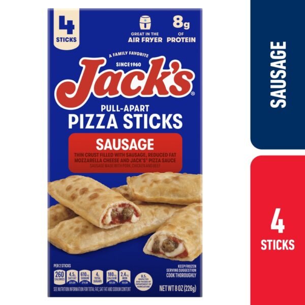 Jack’s Pull-Apart Sausage Pizza Sticks Extra Large Pizza Frozen Snack Rolls