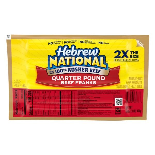 Hebrew National Quarter Pound Beef Franks