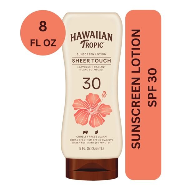 Hawaiian Tropic Sheer Touch Ultra Radiance Sunscreen Lotion SPF 30 With Island Inspired Botanicals