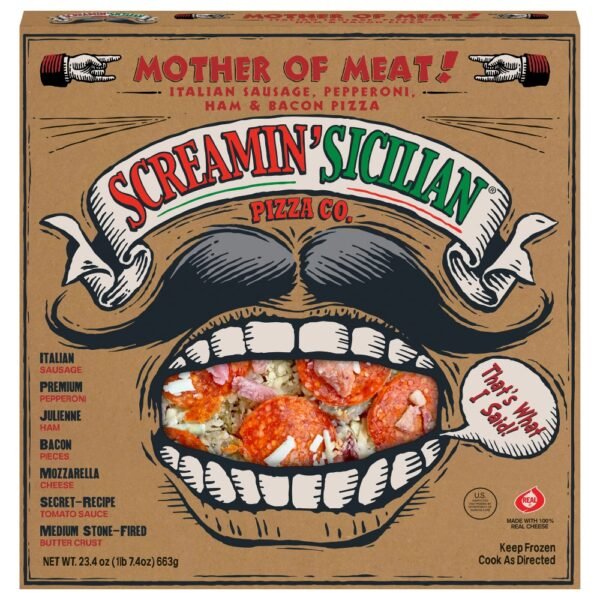 Screamin Sicilian® Mother of Meats Original Crust Frozen Pizza
