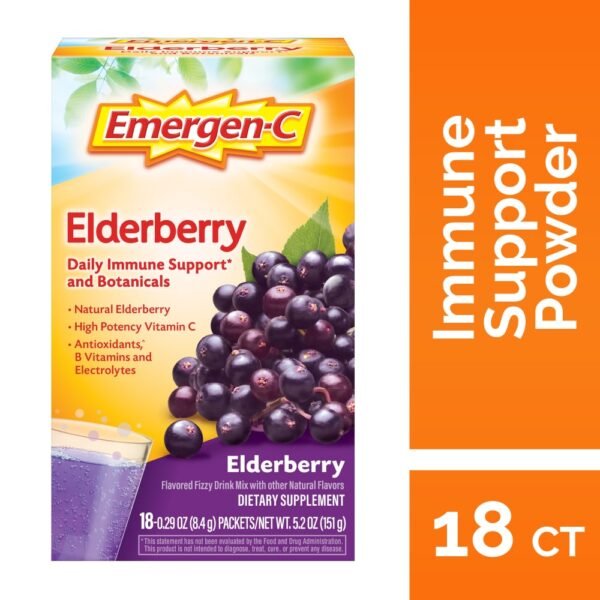 Emergen-C Vitamin C Immune Support Elderberry Powder