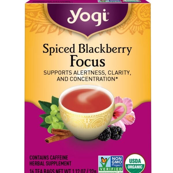 Yogi Spiced Blackberry Focus Organic Black Tea Bags