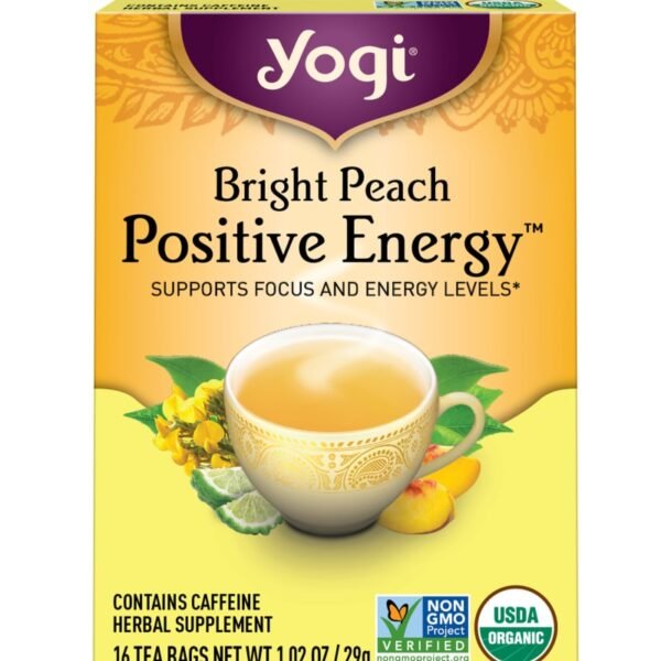 Yogi Bright Peach Positive Energy Organic Oolong Tea Bags