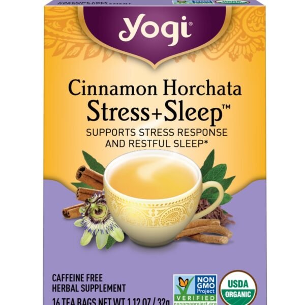 Yogi Cinnamon Horchata Stress + Sleep Organic Herbal Tea Bags