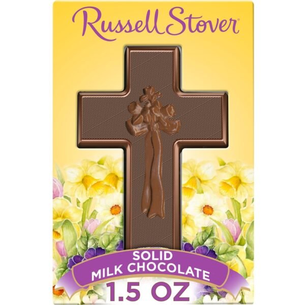 RUSSELL STOVER Solid Milk Chocolate Candy Easter Cross