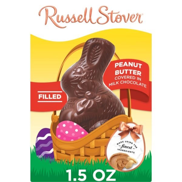 RUSSELL STOVER Easter Bunny Peanut Butter in Milk Chocolate Candy Rabbit