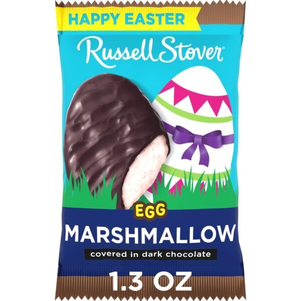 RUSSELL STOVER Easter Marshmallow Dark Chocolate Candy Easter Egg
