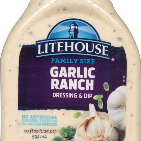 Litehouse Garlic Ranch Dressing & Dip Family Size 20 fl oz