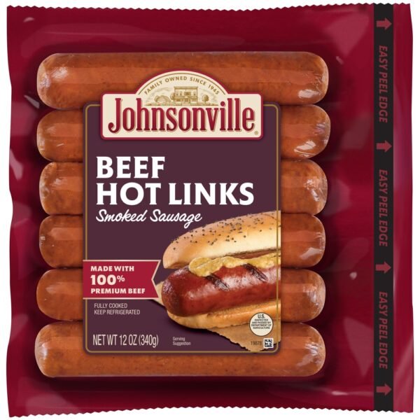 Johnsonville® Fully Cooked Beef Smoked Sausage Hot Links
