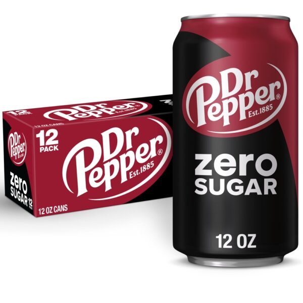 Dr Pepper Zero Sugar Soda Cans