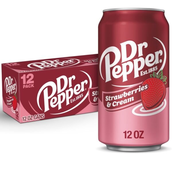 Dr Pepper Strawberries and Cream Soda Cans