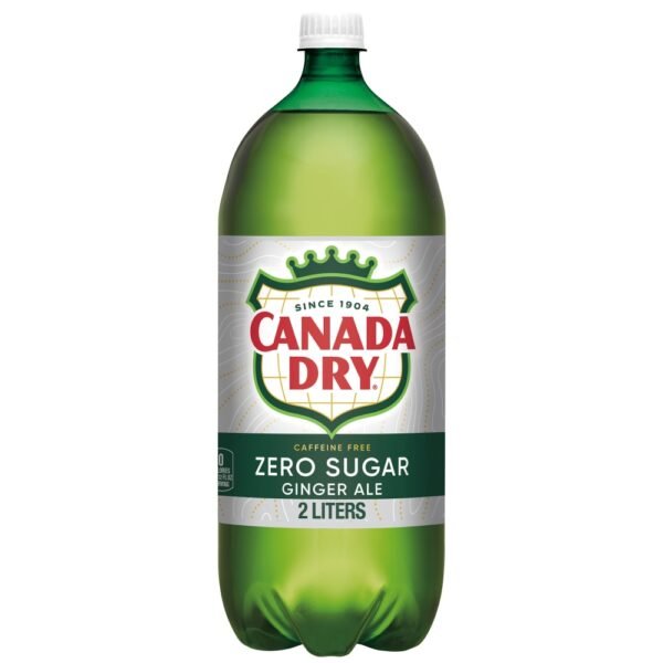 Canada Dry Zero Sugar Ginger Ale Caffeine Free Soda Bottle