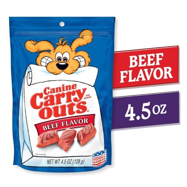 Canine Carry Outs Beef Flavor Dog Treats, 4.5 oz Bag