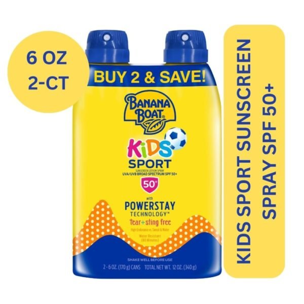 Banana Boat® Kids Sport Sunscreen Spray Twin Pack SPF 50+