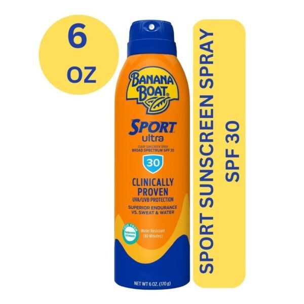 Banana Boat Sport Ultra Sunscreen Spray SPF 30 Broad Spectrum Superior Endurance Vs Sweat + Water