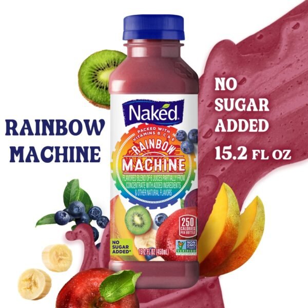 Naked Juice Rainbow Machine Flavored 100% Juice Smoothie Blend