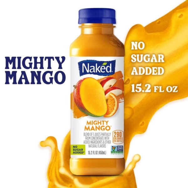 Naked Juice Mighty Mango Flavored 100% Fruit Smoothie Blend